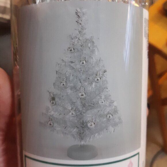 Mini Table Top 16 Inch Christmas Tree - Pink, Silver or White Includes Ornaments - Picture 4 of 12